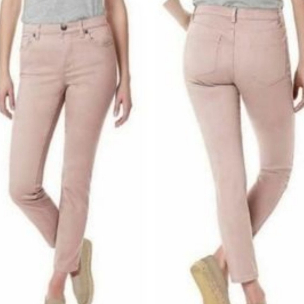 Buffalo David Bitton Avalon Womans Blush Pink Midrise‎ Stretch Ankle Skinny Jean